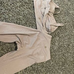 Born Primitive Champagne Sparkle Small leggings and bra Nude